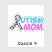 Autismus Mama Niedlich Pink Blue Mother Day Aufkleber (Blatt)