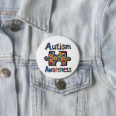 Autismus Mama Puzzle Piece Coquette Bow Ribbon Aut Button (Beispiel)