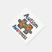Autismus Mama Puzzle Piece Coquette Bow Ribbon Aut Serviette (Ecke)