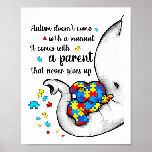 Autismus Mama Shirt Autismus Shirts Mama Poster (Vorne)