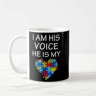 Autismus Mama Shirt Ich bin seine Stimme Zitat Bew Kaffeetasse