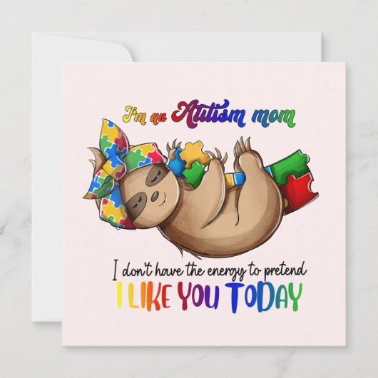 Autismus-Mama - Sloth (Vorderseite)