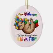 Autismus-Mama - Sloth Keramik Ornament (Rechts)