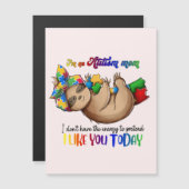 Autismus-Mama - Sloth Magnetkarte (Vorne/Hinten)