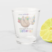 Autismus-Mama - Sloth Schnapsglas (Rückseite)