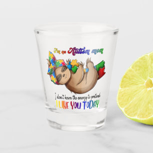 Autismus-Mama - Sloth Schnapsglas