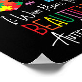 Autismus Mama Sohn Kind Tochter anders ist Poster (Ecke)