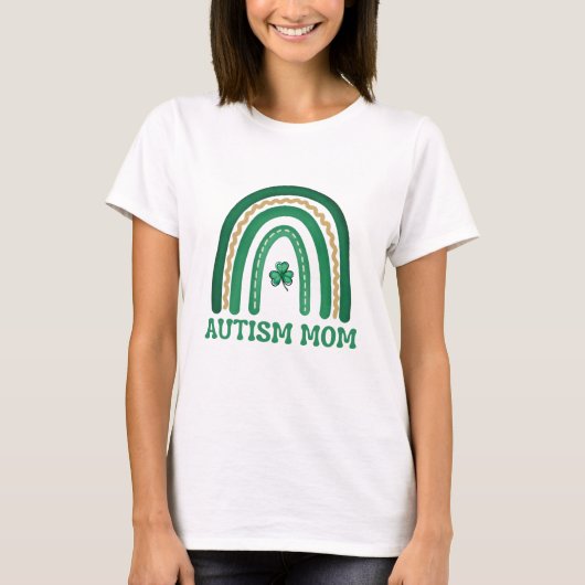 Autismus Mama St. Patrick's Day Bewusstsein Shirt (Vorderseite)