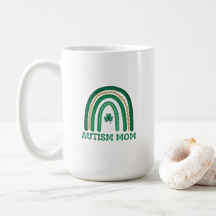 Autismus Mama St. Patrick's Day Tasse, 15 oz Kaffeetasse