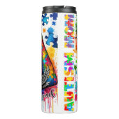 Autismus-Mama stark Thermosbecher (Rückseite)