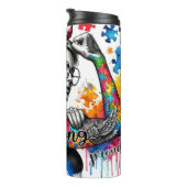 Autismus-Mama stark Thermosbecher (Nach rechts gedreht)