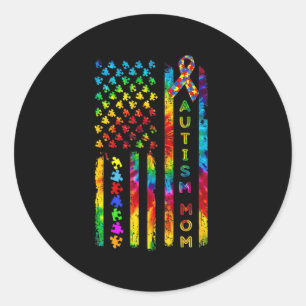 Autismus Mama T-Shirt Autismus Sensibilisierung Ge Runder Aufkleber