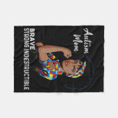 Autismus Mama unstrukturierbare Autismus Bewusstse Fleecedecke (Vorderseite (Horizontal))