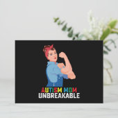 Autismus-Mama Unzerbrechlich Proud Autistic Family Einladung (Stehend Vorderseite)