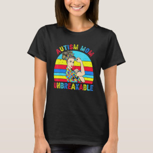 Autismus Mama Unzerbrechlich Puzzle Autismus Mutte T-Shirt