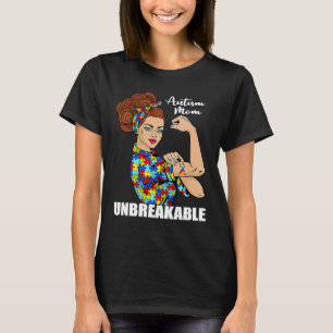 Autismus Mama Unzerbrechlich Rosie The Riveter Str T-Shirt