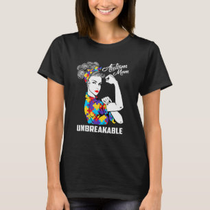 Autismus-Mama Unzerbrechlich T- Autismus-Bewusstse T-Shirt