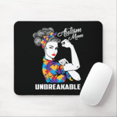 Autismus-Mama Unzerbrechliche Autismus-Bewusstsein Mousepad (Mit Mouse)