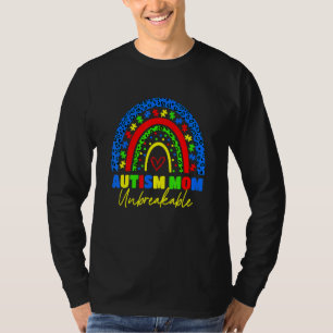 Autismus Mama Unzerbrechliche Regenbogen Leopard F T-Shirt