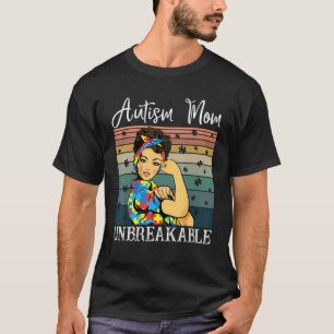 Autismus Mama Unzerbrechliche starke Mädchen T Shi T-Shirt