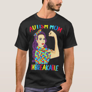 Autismus-Mama Unzerbrechliches Autismus-Bewusstsei T-Shirt