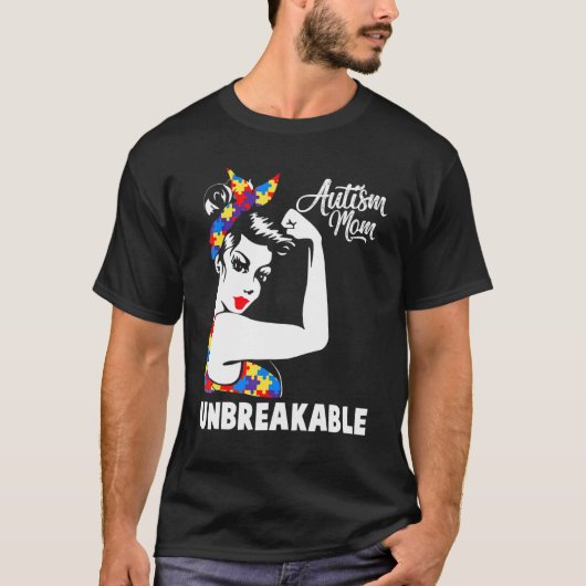 Autismus Mama Unzerbrechliches Shirt Autismus Sens (Vorderseite)