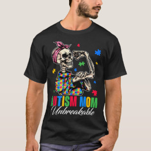 Autismus-Mama Unzerbrechliches Starkes Skelett Aut T-Shirt