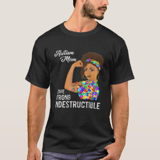 Autismus Mama unzerstörbar Autistisches Puzzle Ban T-Shirt