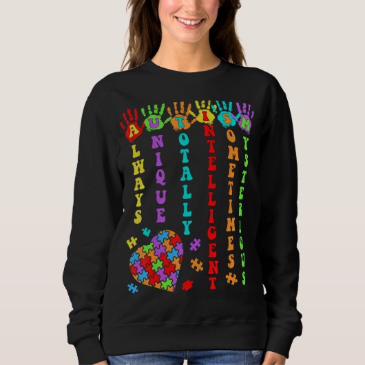 Autismus Mama Vater Autismus Bewusstsein Autismus Sweatshirt (Vorderseite)
