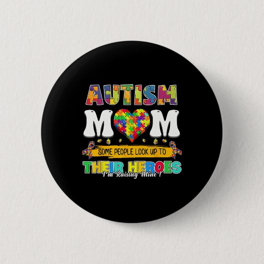 Autismus-Mama, zu der einige Menschen als Vorbild  Button (Vorderseite)
