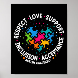 Autismus Männer respektieren Liebe Unterstützung A Poster