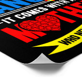 Autismus Manuelle Mama Mutter Mama Blume Regenboge Poster (Ecke)