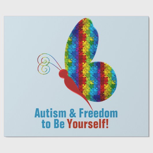 Autismus: Matte Wrapping Paper Geschenkpapier (Flach)