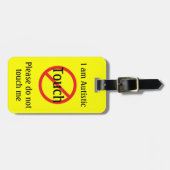 Autismus Medic Alert Vollständige Informationen Ke Gepäckanhänger (Vorderseite horizontal)