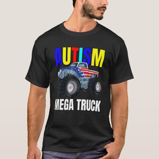 Autismus-Mega-Lkw T-Shirt (Vorderseite)