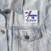 Autismus Mein Held ist mein Großvater Button (Beispiel)