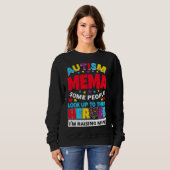 Autismus Mema Menschen schauen ihre Helden auf und Sweatshirt (Vorne ganz)