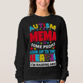Autismus Mema Menschen schauen ihre Helden auf und Sweatshirt (Vorderseite)
