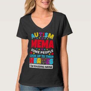 Autismus Mema Menschen schauen ihre Helden auf und T-Shirt