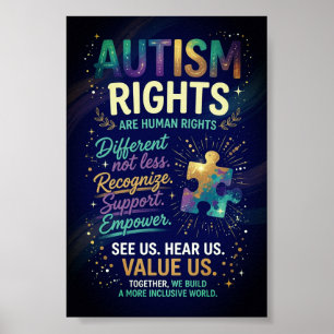 Autismus Menschenrechte Poster