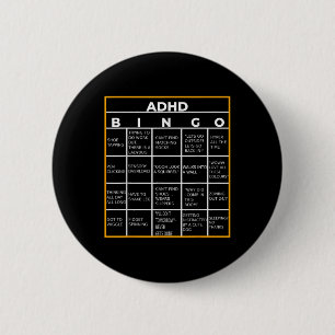 Autismus Mental Health Awareness Day Adhd Bingo Fu Button