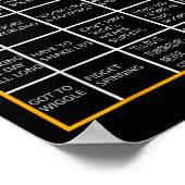 Autismus Mental Health Awareness Day Adhd Bingo Fu Poster (Ecke)