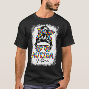 Autismus Mimi Leben Unordentlicher Knoten Gebleich T-Shirt