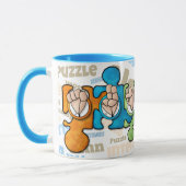 Autismus mit den Fingeralphabeten Tasse (Links)