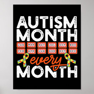 Autismus Monat Monat Monat Monat Behinderung Bewus Poster