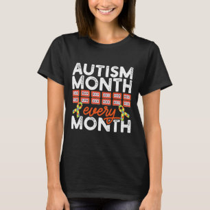 Autismus Monat Monat Monat Monat Behinderung Bewus T-Shirt