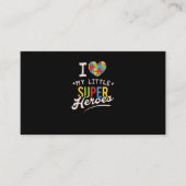 Autismus Monatslehrer T - Shirt für besondere Bild Visitenkarte (Vorderseite)