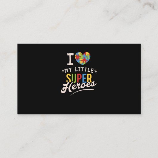 Autismus Monatslehrer T - Shirt für besondere Bild Visitenkarte (Vorderseite)