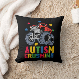 Autismus-Monster Truck Awareness Boy Girl Kissen