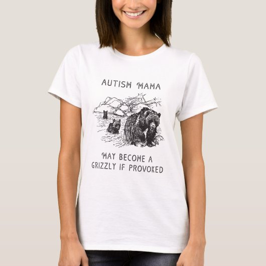 Autismus-Mutter Bear Awareness Shirt (Vorderseite)